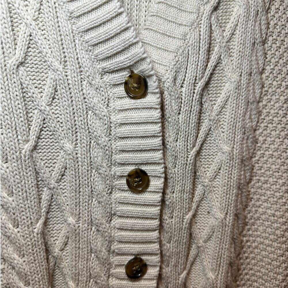 Tommy Hilfiger‎ Cable Knit Button Front Sweater Size Small 100% Cotton - Picture 5 of 9